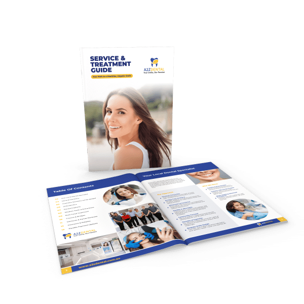 A2Z Dental Service and Treatment Guide brochure mockup